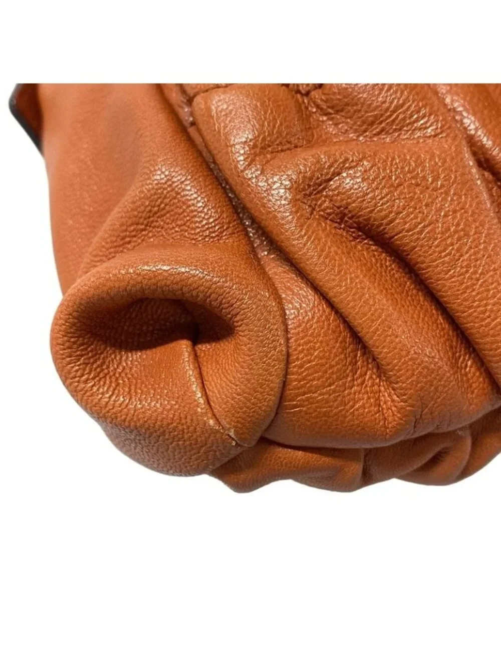 Saint Laurent Rive Gauche Handbag Mombasa Orange Leather - Picture 6 of 15